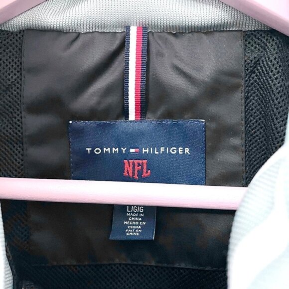 NWT Men's Las Vegas Raiders Tommy Hilfiger Black/Gray Anorak Hoodie Quarter-Zip - Picture 5 of 8
